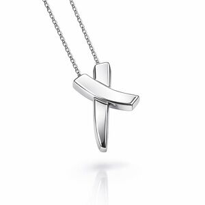 Authentic Sterling Silver X Cross Pendant Necklace - Tiffany & Co